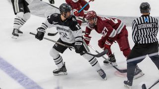 In the System: Yoder's short-handed goal sequel taken at PPG Paints Arena (Weekly Features). Photo by PROVIDENCE COLLEGE ATHLETICS